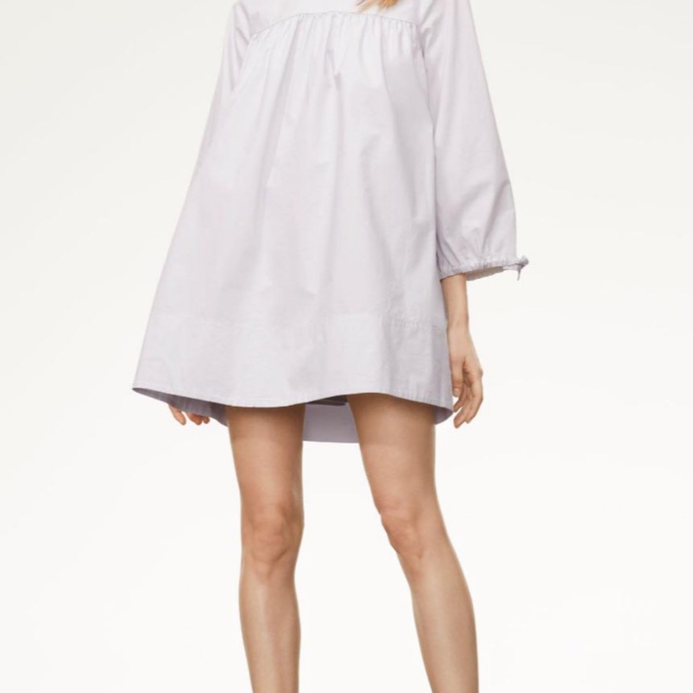 “WILFRED” LESSINE Blue Smock Dress . - Picture 3 of 16